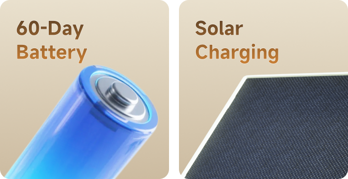 60-day battery + solar charging