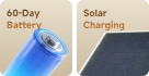 60-day battery + solar charging